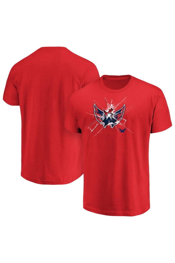 Men's Majestic Red Washington Capitals Poke Check T-Shirt