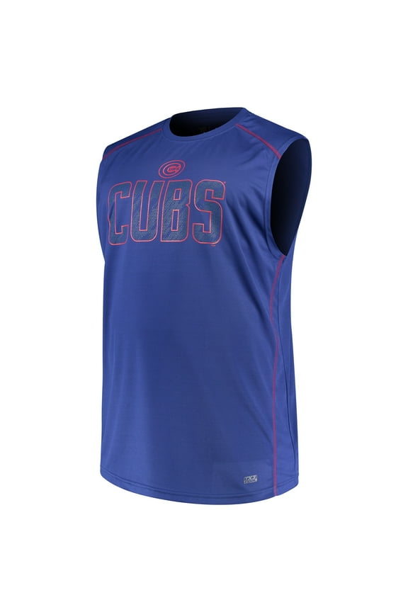 Men's Majestic Royal Chicago Cubs Big & Tall Legendary Strength Tank Top