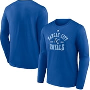 Mens Majestic Royal Kansas City Royals High Praise Long Sleeve T-Shirt