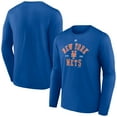 thumbnail image 1 of Men's Majestic Royal New York Mets High Praise Long Sleeve T-Shirt, 1 of 3