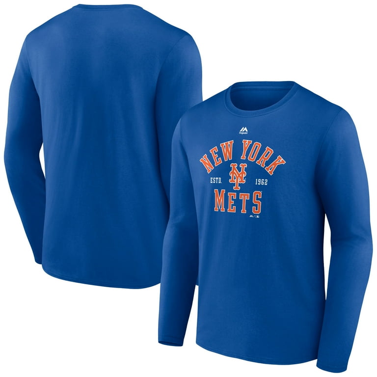 Men's Majestic Royal New York Mets High Praise Long Sleeve T-Shirt