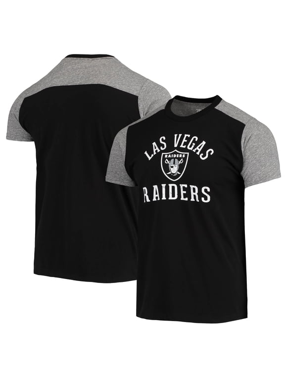 Men's Majestic Threads Black/Gray Las Vegas Raiders Field Goal Slub T-Shirt