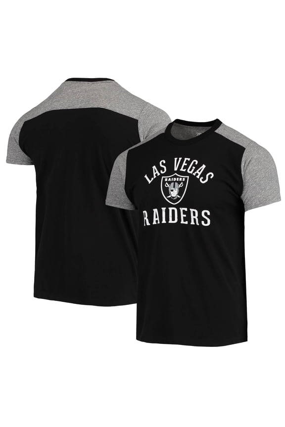 Men's Majestic Threads Black/Gray Las Vegas Raiders Field Goal Slub T-Shirt