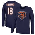 thumbnail image 1 of Men's Majestic Threads Caleb Williams Navy Chicago Bears Name & Number Long Sleeve T-Shirt, 1 of 3
