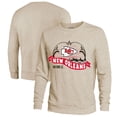 thumbnail image 1 of Men's Majestic Threads  Cream Kansas City Chiefs Super Bowl LIX Oversized Fleece Sweatshirt, 1 of 3