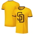 thumbnail image 1 of Men's Majestic Threads Gold San Diego Padres Ringer Tri-Blend T-Shirt, 1 of 3