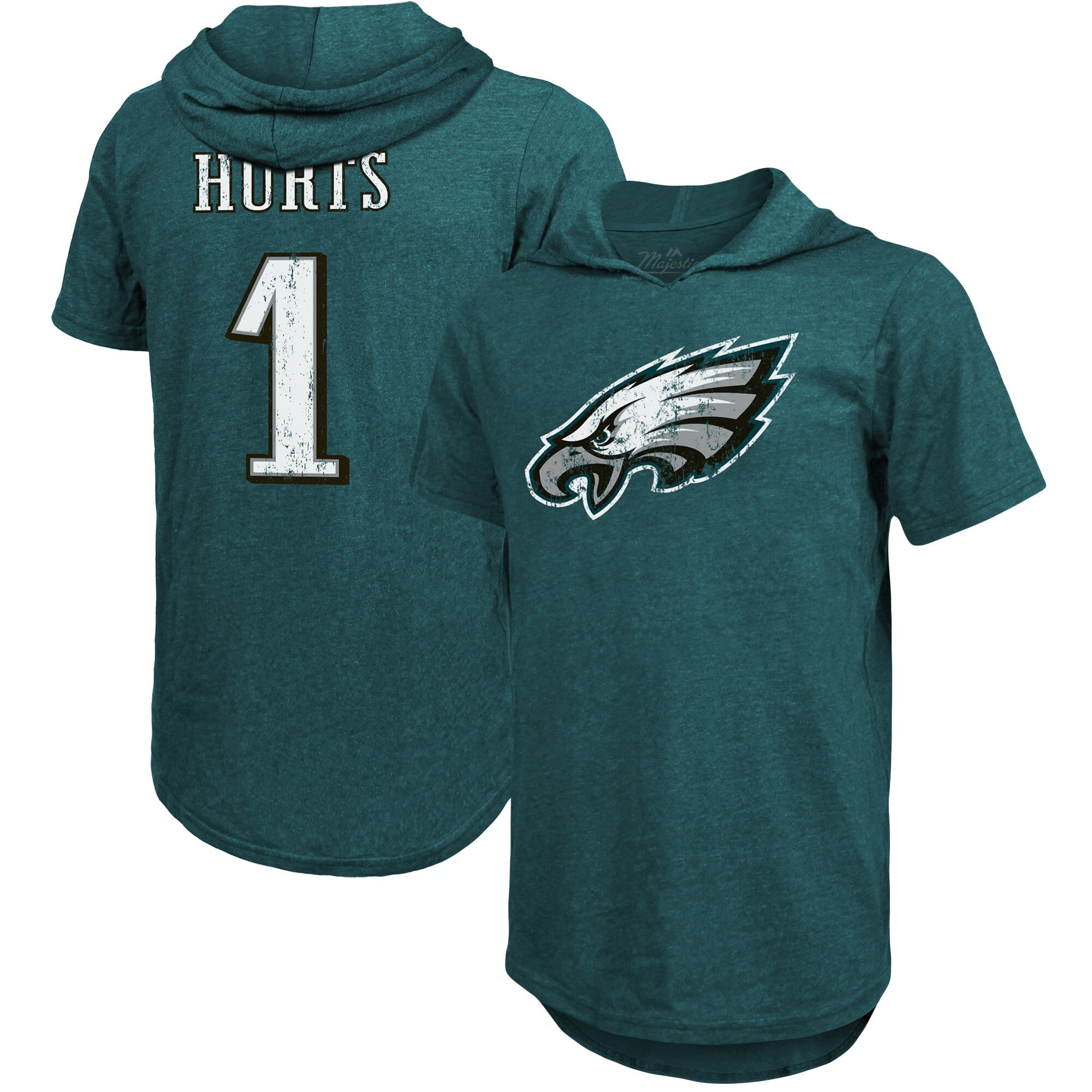 Men's Majestic Threads Jalen Hurts Midnight Green Philadelphia Eagles ...
