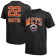 thumbnail image 1 of Men's Majestic Threads Juan Soto Black New York Mets Triblend Name & Number T-Shirt, 1 of 3