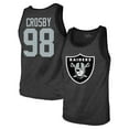 thumbnail image 1 of Men's Majestic Threads Maxx Crosby Black Las Vegas Raiders Tri-Blend Player Name & Number Tank Top, 1 of 3