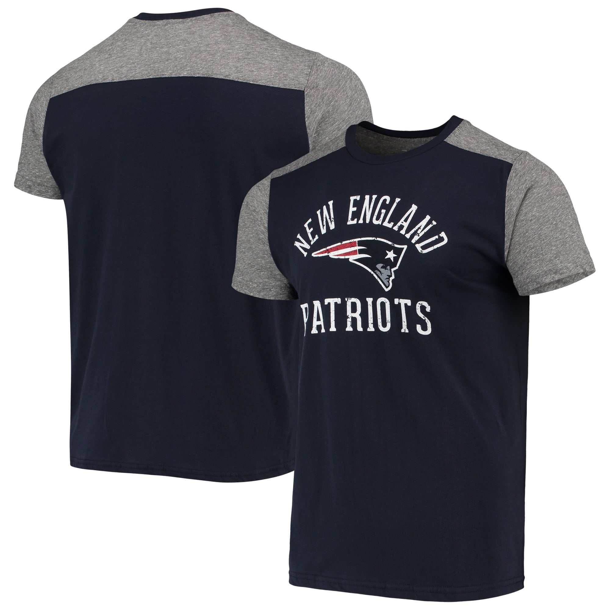 Men s Majestic Threads Navy Gray New England Patriots Field Goal Slub T Shirt Walmart