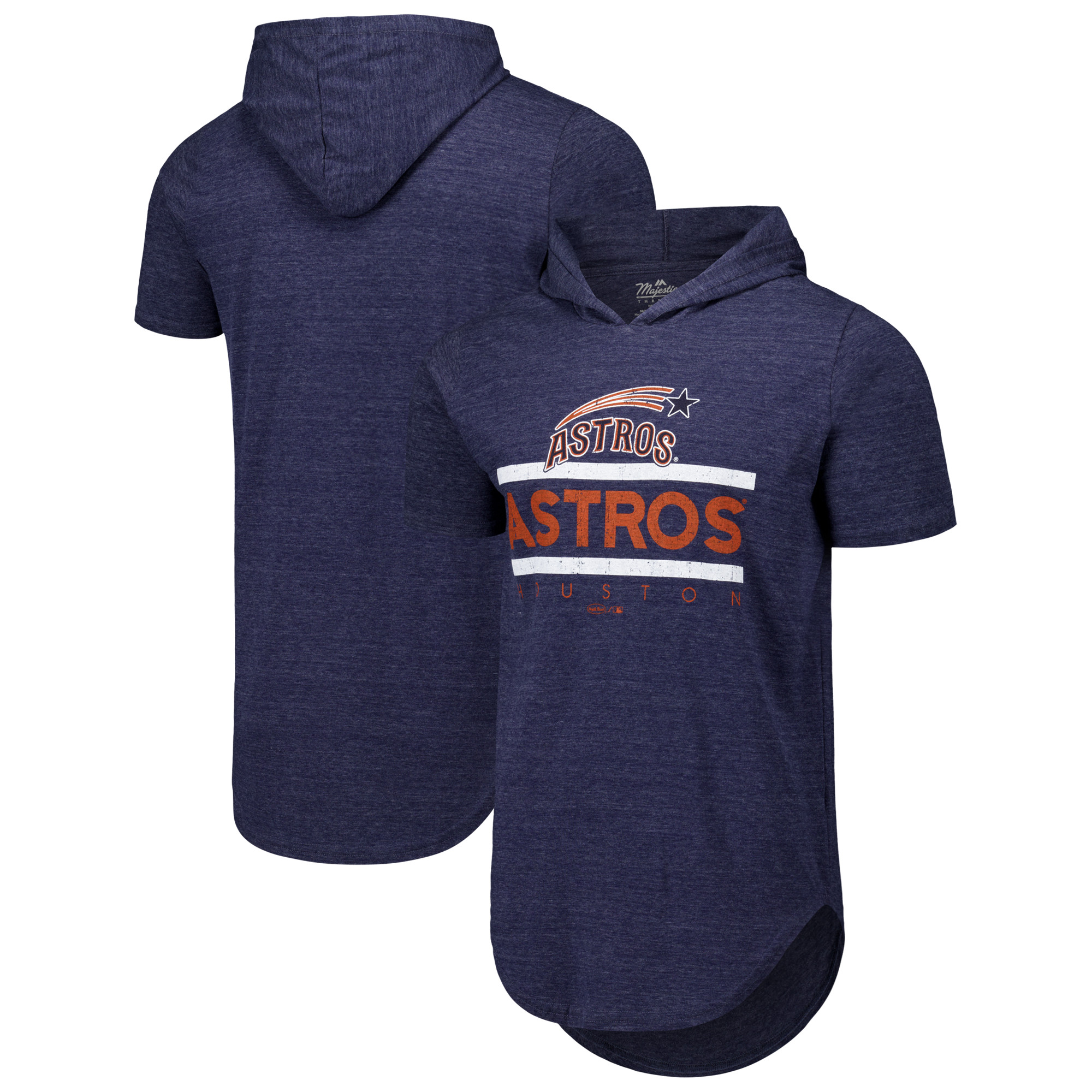 Men s Majestic Threads Navy Houston Astros Tri Blend Hoodie T Shirt Walmart
