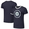 thumbnail image 1 of Men's Majestic Threads Navy Seattle Mariners Ringer Tri-Blend T-Shirt, 1 of 3
