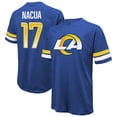 thumbnail image 1 of Men's Majestic Threads Puka Nacua Royal Los Angeles Rams Name & Number Oversized Fit T-Shirt, 1 of 3