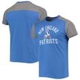 thumbnail image 1 of Men's Majestic Threads Royal/Heathered Gray New England Patriots Gridiron Classics Field Goal Slub T-Shirt, 1 of 3