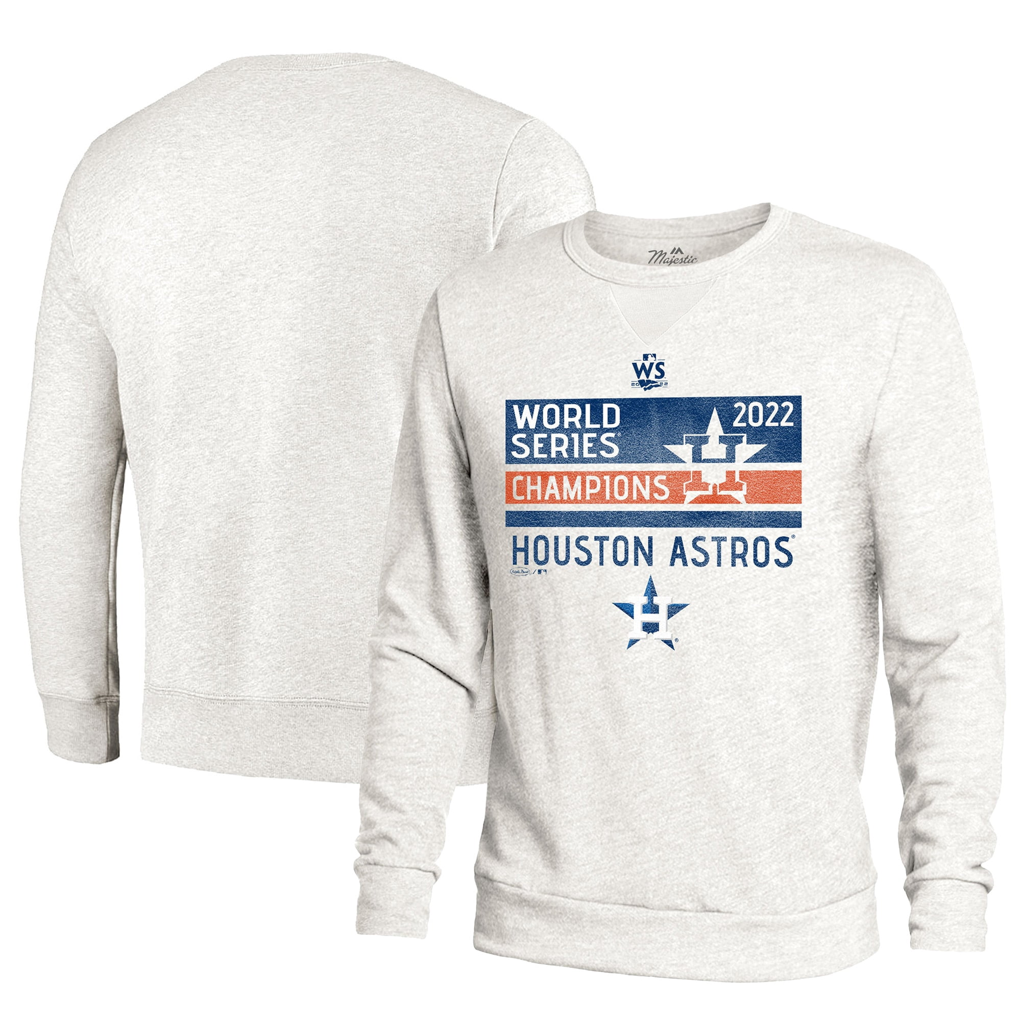 Men's Majestic Threads White Houston Astros 2022 World Series Champions Front Line Pullover Sweatshirt Size: 3XL