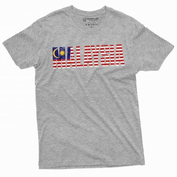 Men's Malaysia T-shirt Malaysia coat of arms flag patriotic nation country tee shirt