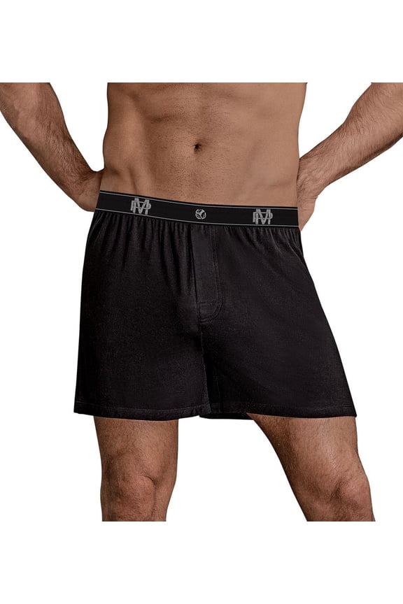 Men's Male Power 160253 Super Soft Breathable Boxer (Black S)