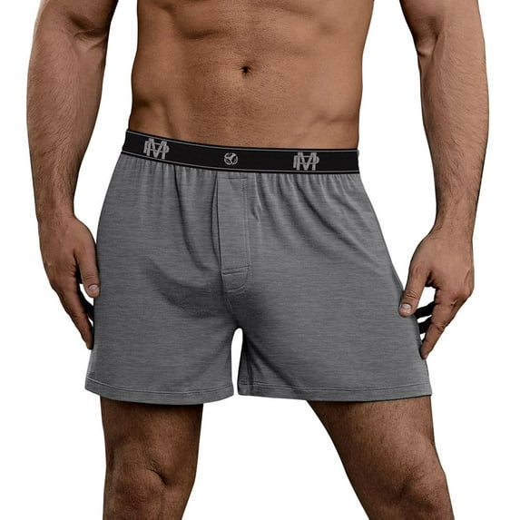 Men's Male Power 160253 Super Soft Breathable Boxer (Grey L)