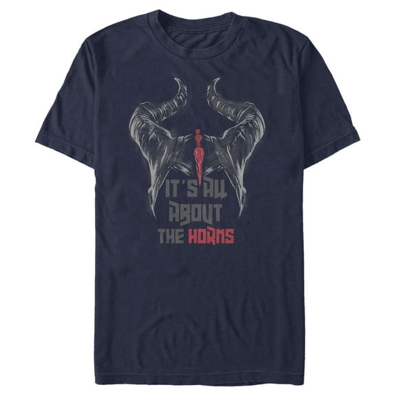 Men's Maleficent: Mistress of All Evil All About Horns Graphic Tee Navy Blue Medium