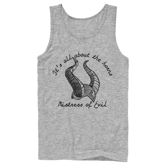 Men's Maleficent: Mistress of All Evil All About Horns Tank Top Athletic Heather Large