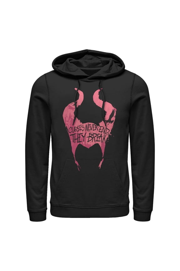 Men's Maleficent: Mistress of All Evil Curses Never End Pull Over Hoodie Black 3X Large