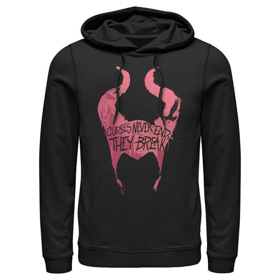 Men's Maleficent: Mistress of All Evil Curses Never End Pull Over Hoodie Black Medium