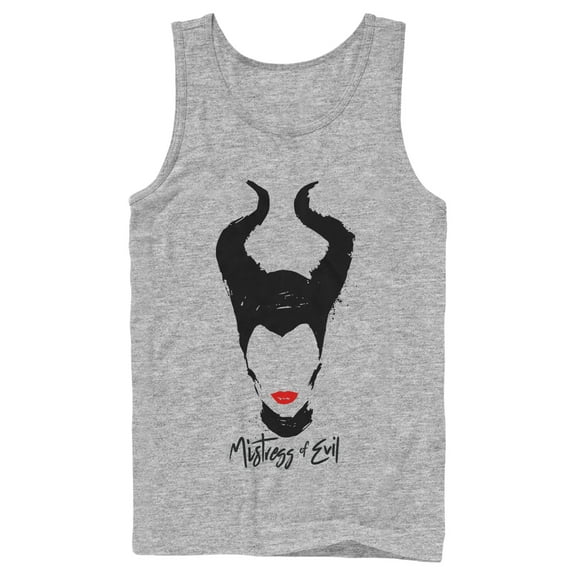 Men's Maleficent: Mistress of All Evil Lips No Eyes Tank Top Athletic Heather Large