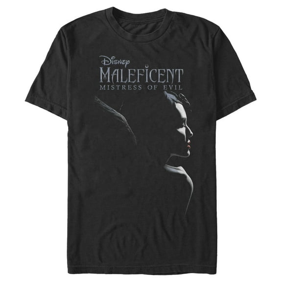 Men's Maleficent: Mistress of All Evil Logo Profile  Graphic Tee Black Small