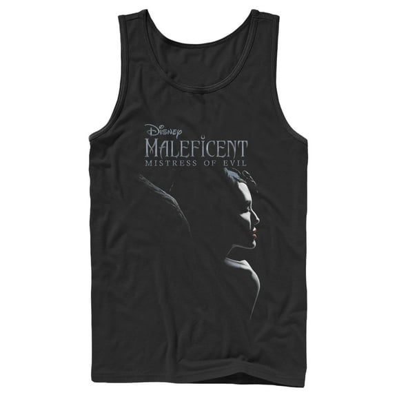 Men's Maleficent: Mistress of All Evil Logo Profile  Tank Top Black 2X Large