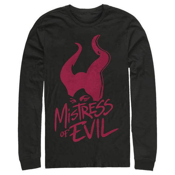 Men's Maleficent: Mistress of All Evil Marker Eyes Long Sleeve Shirt Black Medium
