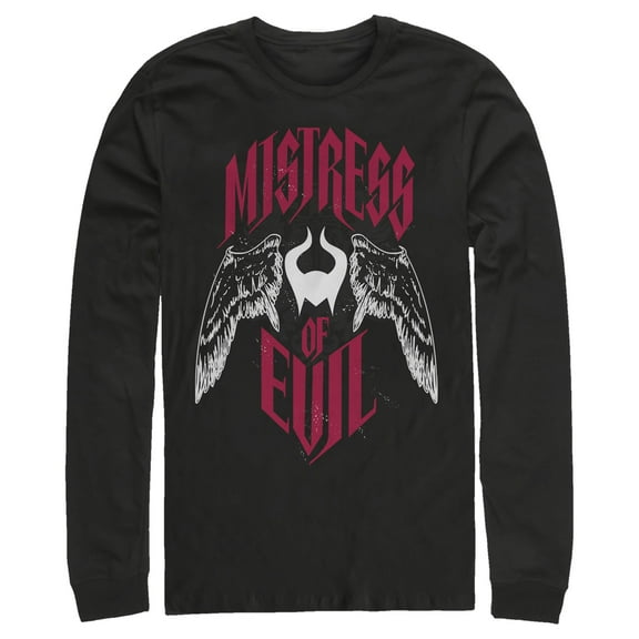 Men's Maleficent: Mistress of All Evil Winged Evil  Long Sleeve Shirt Black X Large