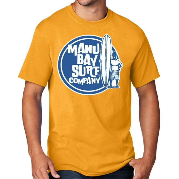 Men's Manu Bay SURFER DUDE T-shirt, 2XL GOLD