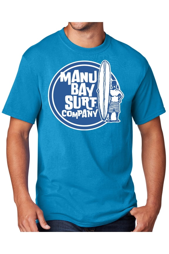 Men's Manu Bay SURFER DUDE T-shirt, 2XL Sapphire Blue