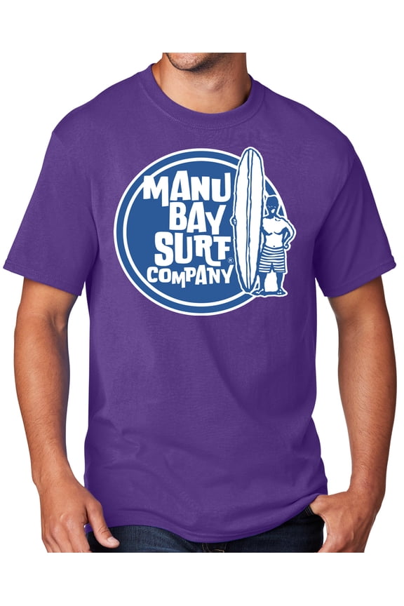 Men's Manu Bay SURFER DUDE T-shirt, 3XL Team Purple