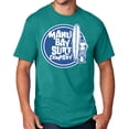 thumbnail image 1 of Men's Manu Bay SURFER DUDE T-shirt, 4XL Bright Aqua Blue, 1 of 3