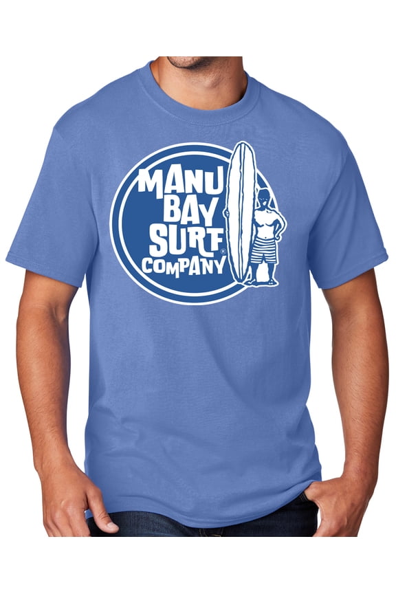 Men's Manu Bay SURFER DUDE T-shirt, 4XL Carolina Blue