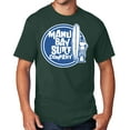 thumbnail image 1 of Men's Manu Bay SURFER DUDE T-shirt, 5XL Dark Green, 1 of 3