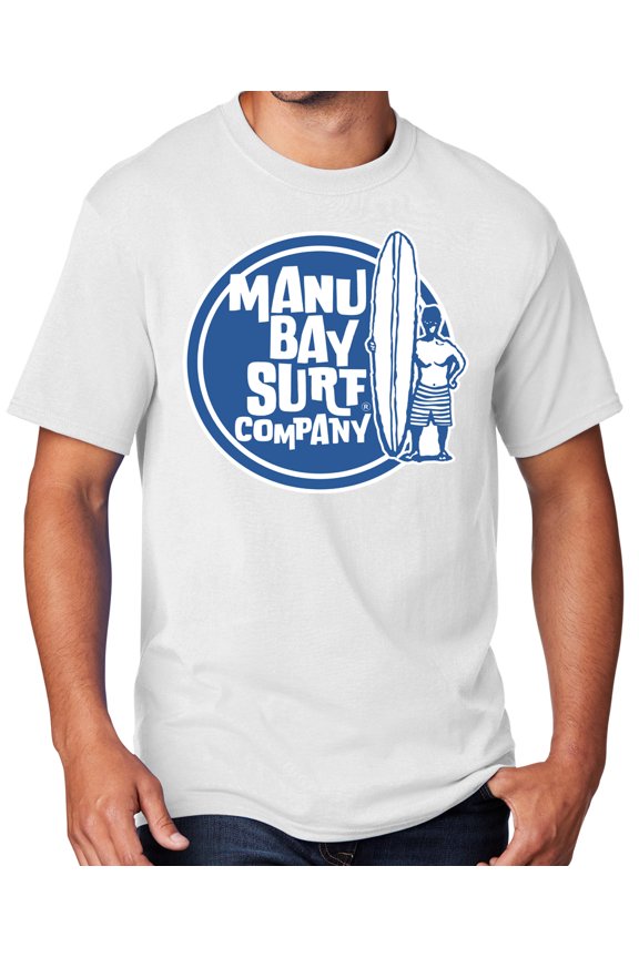 Men's Manu Bay SURFER DUDE T-shirt, 6XL White