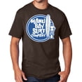 thumbnail image 1 of Men's Manu Bay SURFER DUDE T-shirt, Small Dark Chocolate Brown, 1 of 3