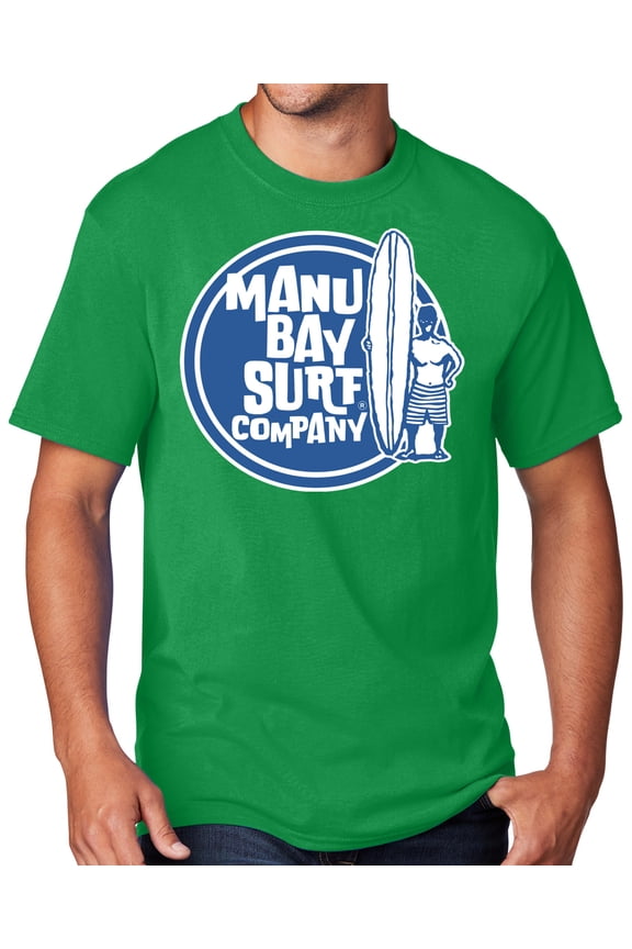 Men's Manu Bay SURFER DUDE T-shirt, XL Clover Green