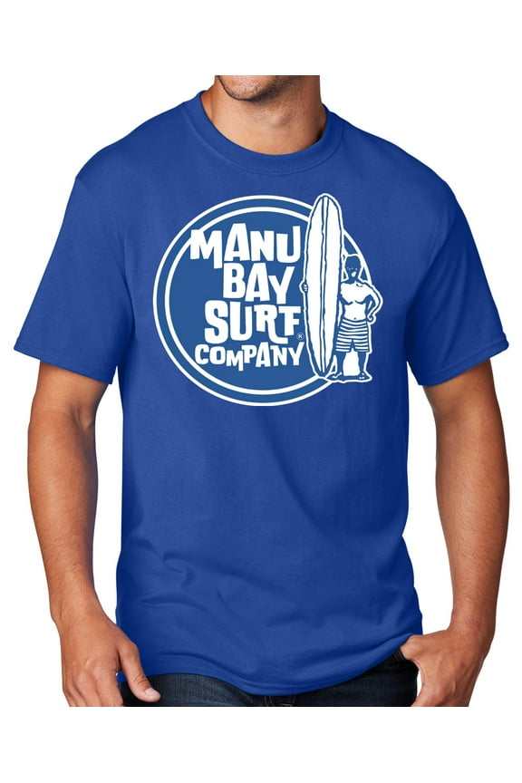 Men's Manu Bay SURFER DUDE T-shirt, XL True Royal Blue