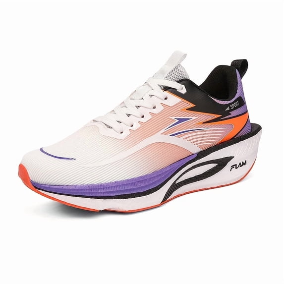 Men's Marathon Running Shoes - Lightweight Breathable -Absorbing Sneakers Athletic Footwear with Cushioned MD Sole Suitable for Marathon, Gym, Training - Gradient Design Low-Top /Comfortable Sneakers