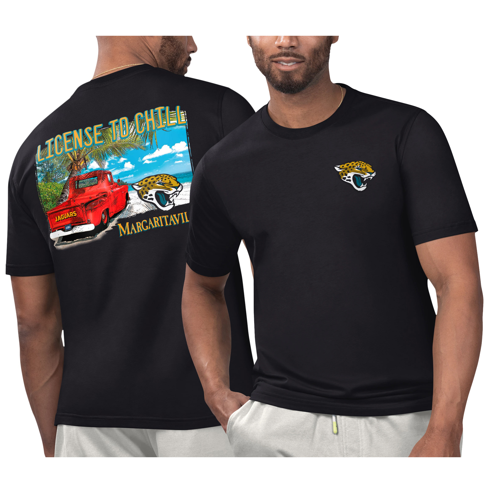 Men's Margaritaville Black Jacksonville Jaguars Licensed to Chill