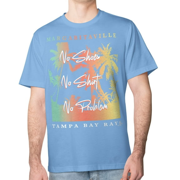Men's Margaritaville Blue Tampa Bay Rays No Shirt, No Shoes, No Problem T-Shirt