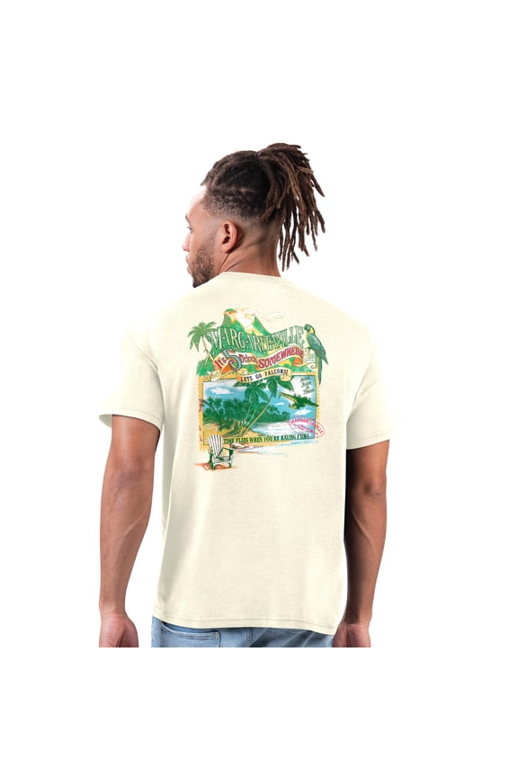 Men's Margaritaville Cream Atlanta Falcons Time Flies T-Shirt