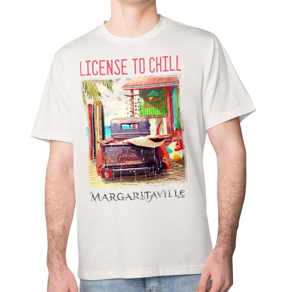 Men's Margaritaville Cream St. Louis Cardinals License to Chill T-Shirt
