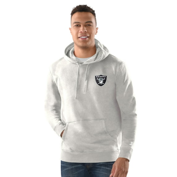 Men's Margaritaville Gray Las Vegas Raiders Time Flies Garment Dyed Pullover Hoodie