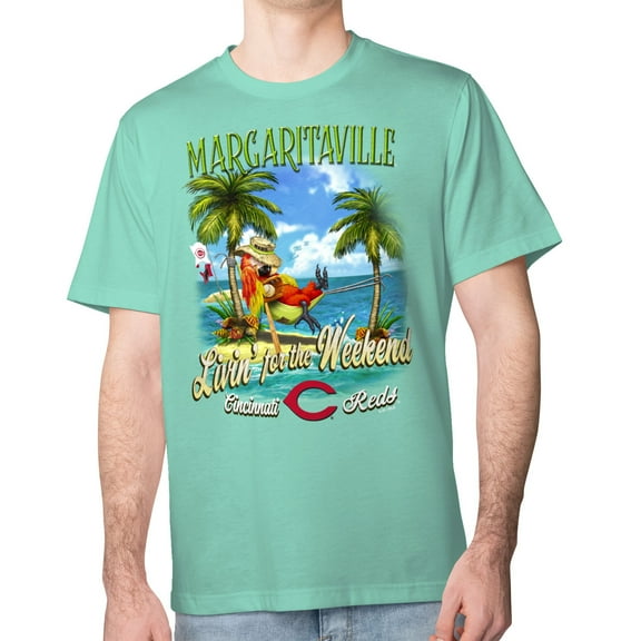 Men's Margaritaville  Mint Cincinnati Reds Livin' for the Weekend T-Shirt