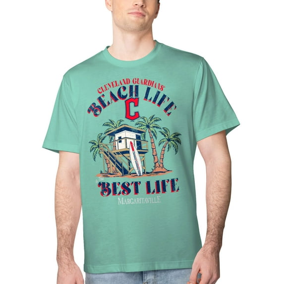 Men's Margaritaville Mint Cleveland Guardians Beach Hut Graphic T-Shirt
