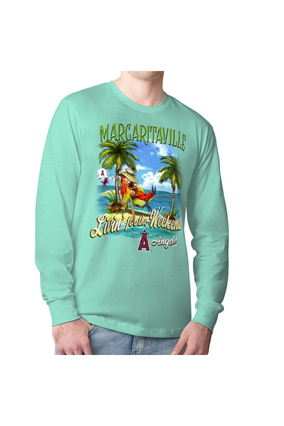 Men's Margaritaville Mint Los Angeles Angels Livin' for the Weekend Long Sleeve T-Shirt